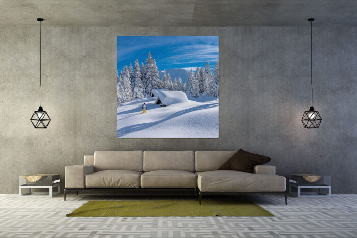 Tiefster Winter | Größe ca. 160x160cm, Seitenverhältnis 1:1