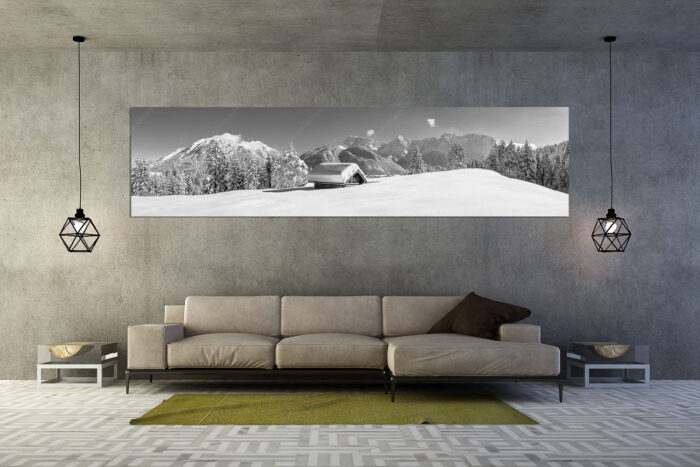 Beeindruckendes Karwendel II | Größe ca. 320x80cm, Seitenverhältnis 4:1