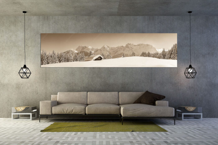 Beeindruckendes Karwendel | Größe ca. 320x80cm, Seitenverhältnis 4:1