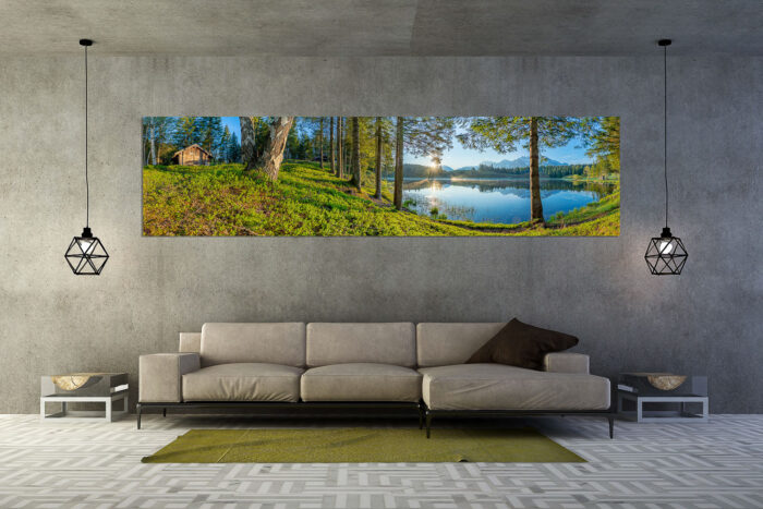 Blaubeerwald | Größe ca. 320x80cm, Seitenverhältnis 4:1