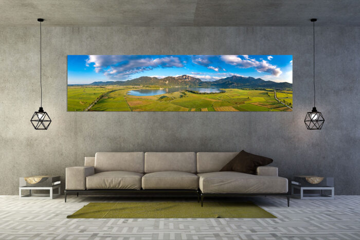 Überm Kochelsee | Größe ca. 320x80cm, Seitenverhältnis 4:1