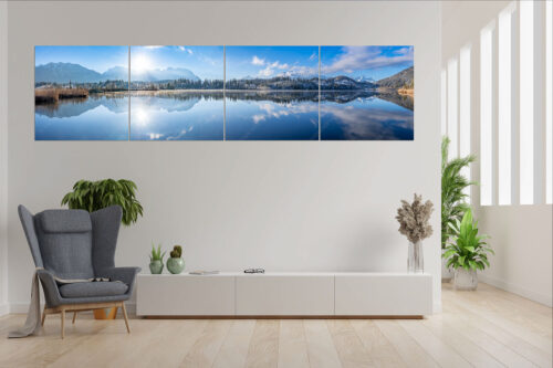 Doppelpanorama | 4er Split, Größe ca. 280x70cm, Seitenverhältnis 4:1