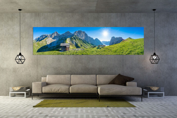 Malerische Sommerweide | Größe ca. 320x80cm, Seitenverhältnis 4:1