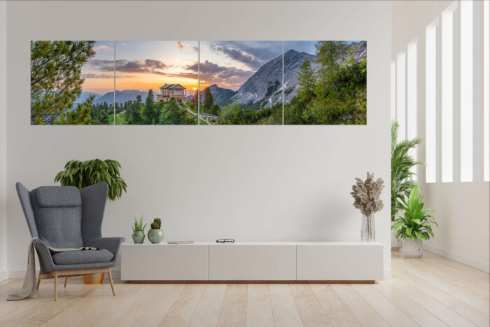 Königliche Aussicht | 4er Split, Größe ca. 280x70cm, Seitenverhältnis 4:1