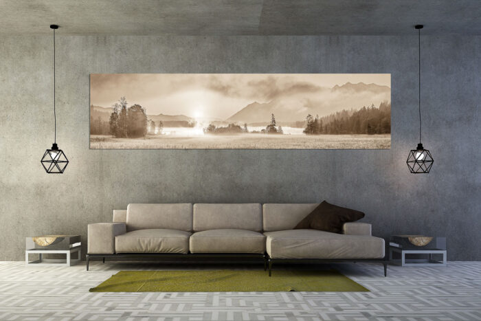 Sommermorgen | Größe ca. 320x80cm, Seitenverhältnis 4:1