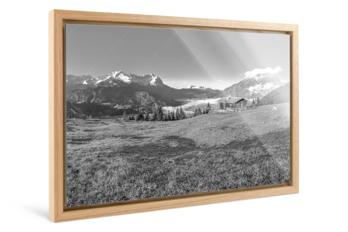 Ein Morgen an der Eckenhütte | Foto im Schattenfugen-Rahmen