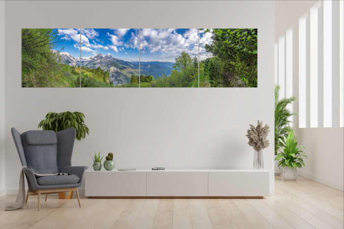 Bella Vista | 4er Split, Größe ca. 280x70cm, Seitenverhältnis 4:1