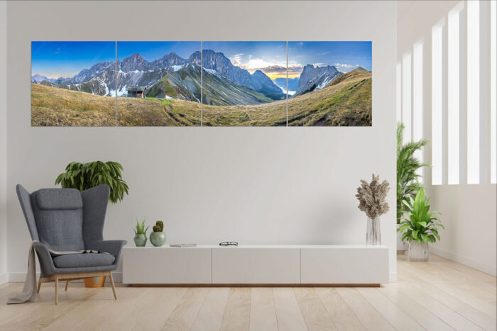 Freude wenn sie aufgeht | 4er Split, Größe ca. 280x70cm, Seitenverhältnis 4:1