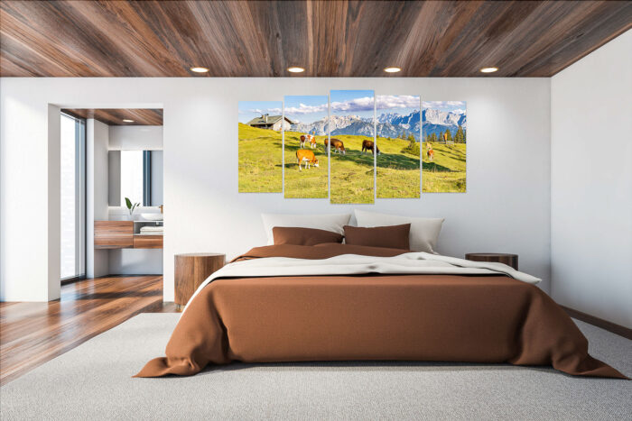 Auf da Krüneralm IV | 5er Split, Größe ca. 200x100cm, Seitenverhältnis 2:1