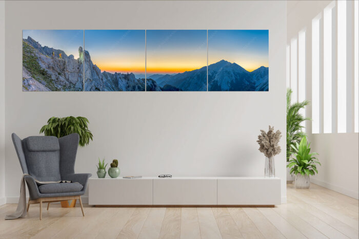 Ein wunderbarer Morgen | 4er Split, Größe ca. 280x70cm, Seitenverhältnis 4:1