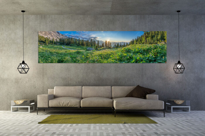 Frühling am Schachen | Größe ca. 320x80cm, Seitenverhältnis 4:1