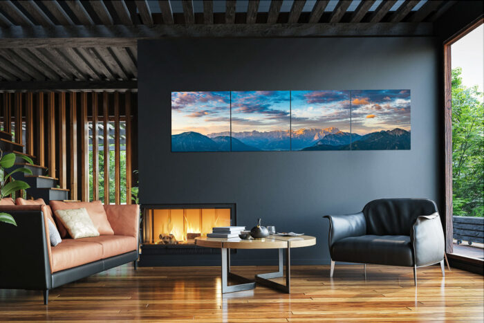 Der Himmel tut sich auf | 4er Split, Größe ca. 240x60cm, Seitenverhältnis 4:1