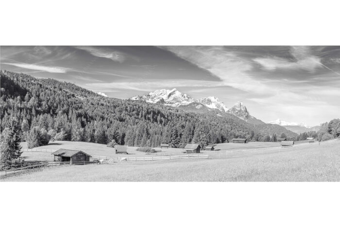 Idyllischer Zugspitzblick | Seitenverhältnis 2,5:1