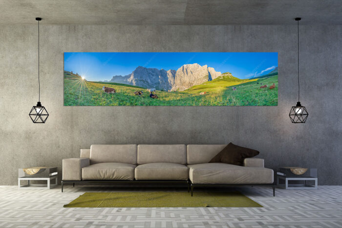 Entspannter Morgen | Größe ca. 320x80cm, Seitenverhältnis 4:1