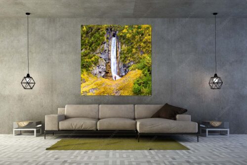 Partnachfall im Reintal im Wettersteingebirge - Beeindruckt - Größe ca. 160x160cm, Seitenverhältnis 1:1 - Wasserfall im Wetterstein - weitere Infos unter https://www.kriner-weiermann.de