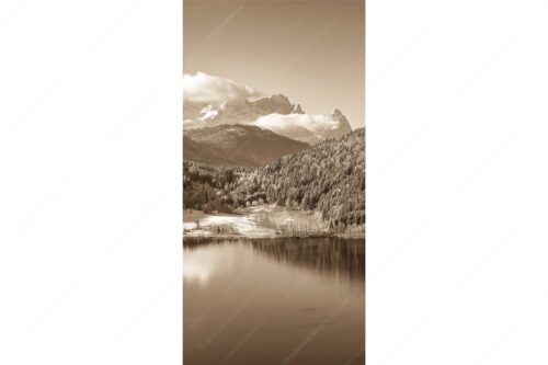 Erster Schnee am Barmsee mit Blick zum Zugspitzmassiv - Hinterm Barmsee - Seitenverhältnis 1:2 - Alpspitze Zugspitze und Waxenstein - weitere Infos unter https://www.kriner-weiermann.de