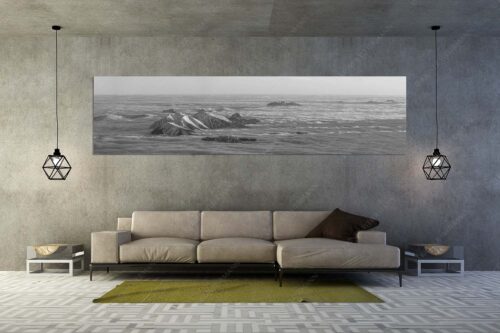 Der Blick von der Zugspitze auf das Estergebirge das wie Inseln aus dem Nebel ragt - Atlantis - Größe ca. 320x80cm, Seitenverhältnis 4:1 - Estergebirge im Nebelmeer - weitere Infos unter https://www.kriner-weiermann.de